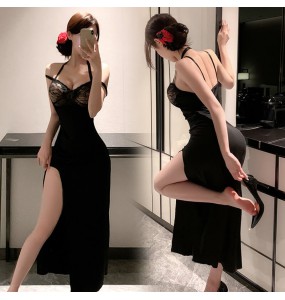 FEE ET MOI - Goddess Halter Neck Long Dress (Black)